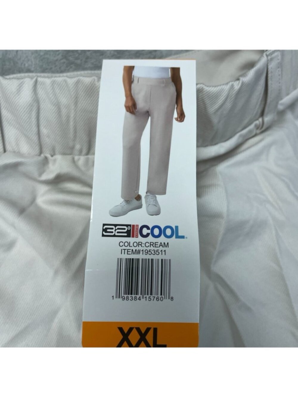 NWT 32 Degrees Cool Women's XXL Cream Lightweight Pants Straight Leg G2219 - Picture 13 of 15